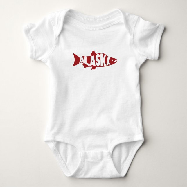 Alaska Salmon Baby Bodysuit Strampler (Vorderseite)