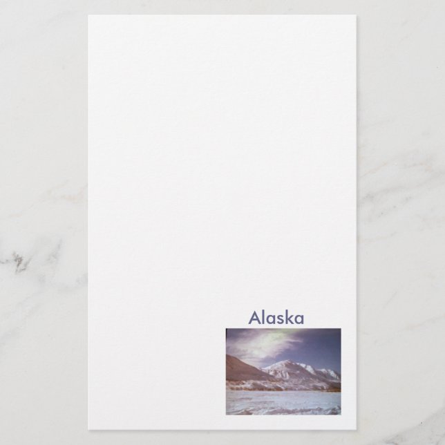 Alaska Scenery Stationery Briefpapier (Vorderseite)