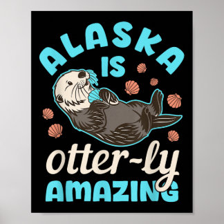 Alaska Seeotter Urlaubs-Souvenir Poster