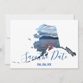 Alaska Shape Foto Save the Date Ankündigung