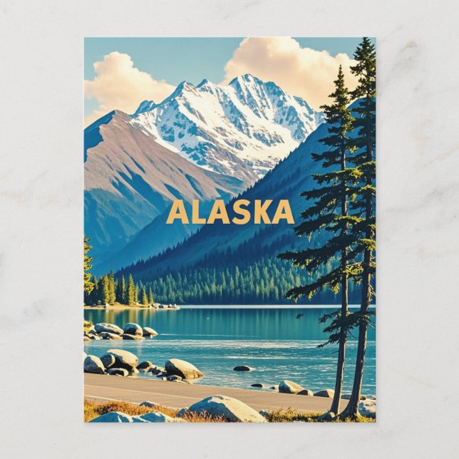 Alaska-Sicht Postkarte (Vorderseite)