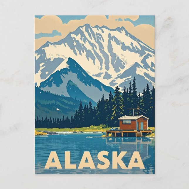 Alaska-Sicht Postkarte (Vorderseite)