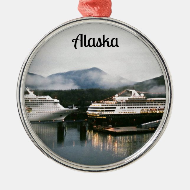 Alaska! Silbernes Ornament (Vorne)