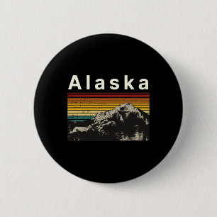 Alaska Souvenir Wanderung Berge Sonnenuntergang Vi Button