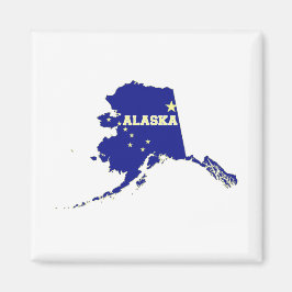 Alaska-Staat-Formfahne mit Name Magnet