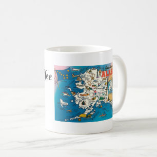 Alaska Staat Karte Kaffeemaschine Tasse