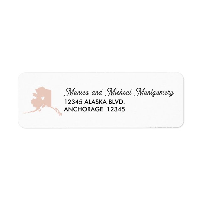 ALASKA Staat Karte mit Herz - JEDE FARBE! (Vorne)