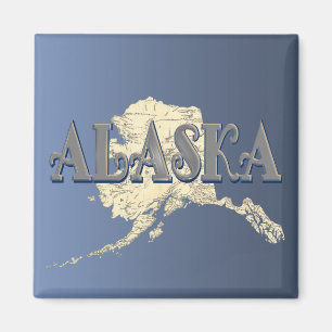 Alaska Staat Map Magnet