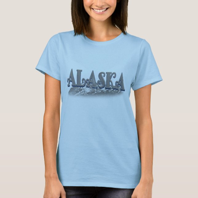 Alaska Staat Mountains T - Shirt (Vorderseite)
