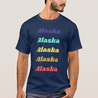 Alaska Staat Pastel Pack Oversifiziert T-Shirt