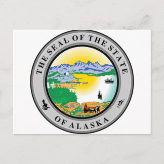 Alaska Staat Siegel Postkarte