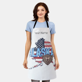 Alaska Staat United Staaten Map Vintag USA Schürze