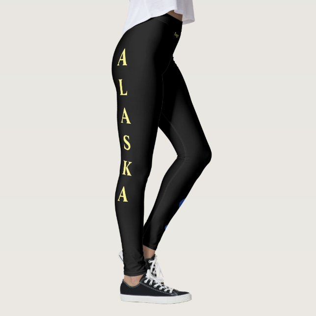 Alaska Staat Vergessen Sie Me Nots Staat Blume Leg Leggings (Rechts)