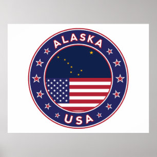 Alaska, Staaten der USA Poster