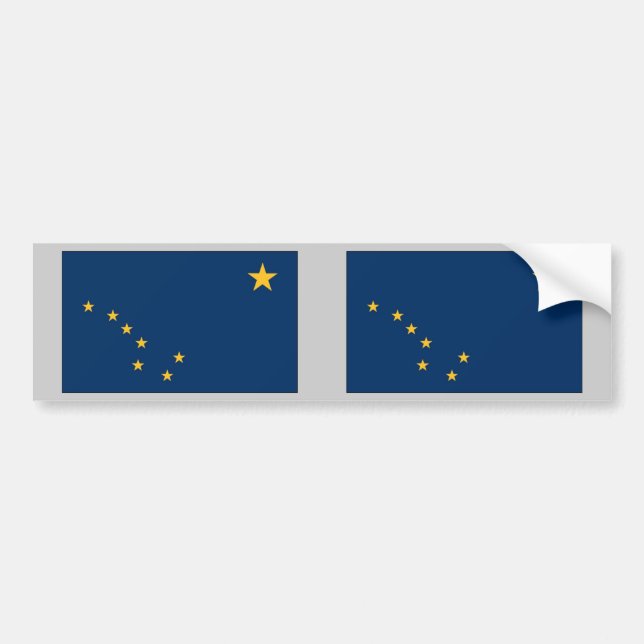 Alaska-Staats-Flagge Autoaufkleber (Vorne)
