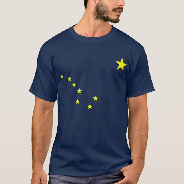 Alaska-Staats-Flaggen-Marine-T - Shirt (Vorderseite)