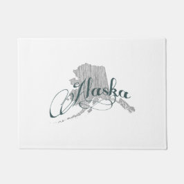 Alaska-Staats-Typografie Fußmatte