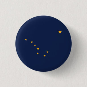 Alaska Staatsflagge Button