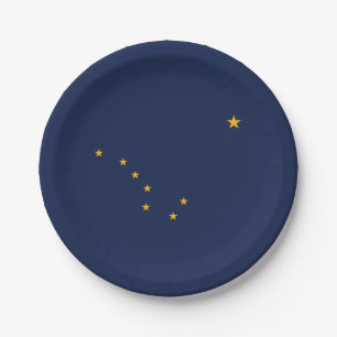 Alaska Staatsflagge Pappteller