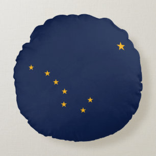Alaska Staatsflagge Rundes Kissen