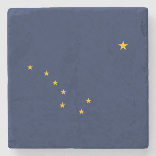 Alaska Staatsflagge Steinuntersetzer