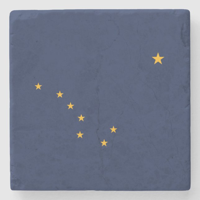 Alaska Staatsflagge Steinuntersetzer (Vorderseite)