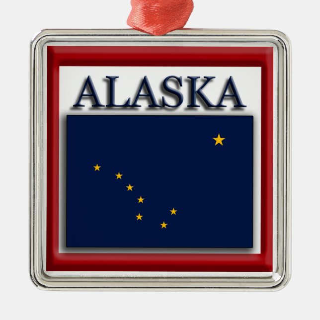 Alaska Staatsflagge Weihnachtsschmuck (Vorne)
