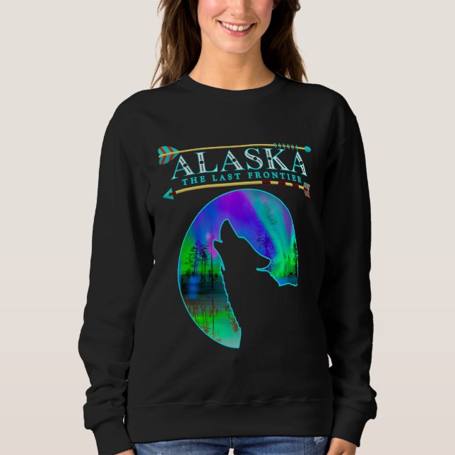 Alaska Staatsstolz Alaska Nordlichter Alaskan Sweatshirt (Vorderseite)