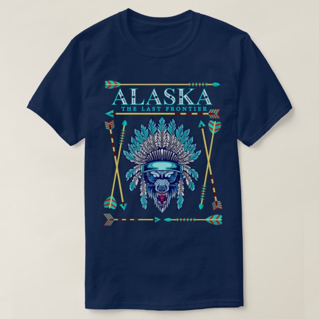 Alaska Staatsstolz Alaska Nordlichter Alaskan T-Shirt (Design vorne)