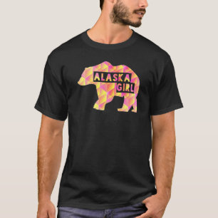 Alaska Staatsstolz Proud Alaskan Pink Grizzly Bear T-Shirt