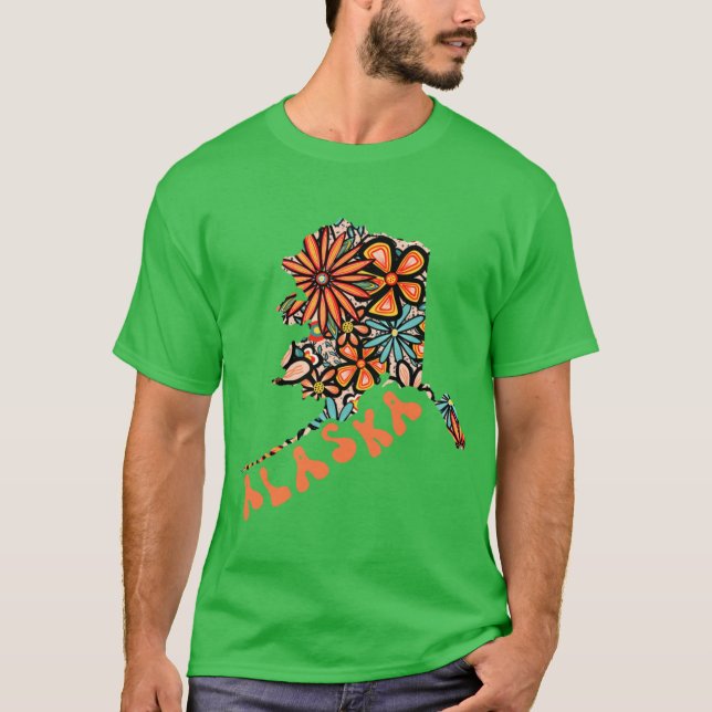 Alaska State Design Artist Designed Illustration F T-Shirt (Vorderseite)