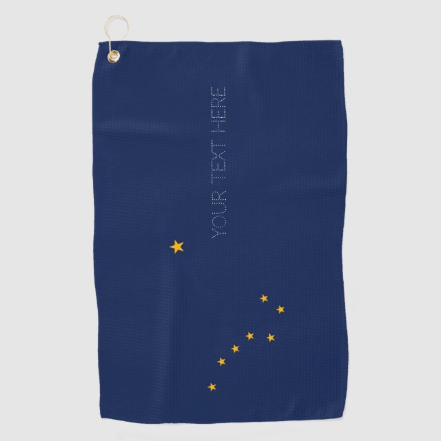 Alaska State Flag Design Your Text on a Golfhandtuch (Vorderseite)
