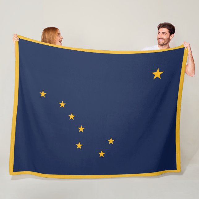 Alaska State Flag Print Patriotc Fleecedecke (Beispiel)
