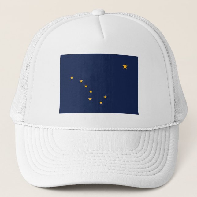 Alaska State Flag Trucker Hat Truckerkappe (Vorderseite)