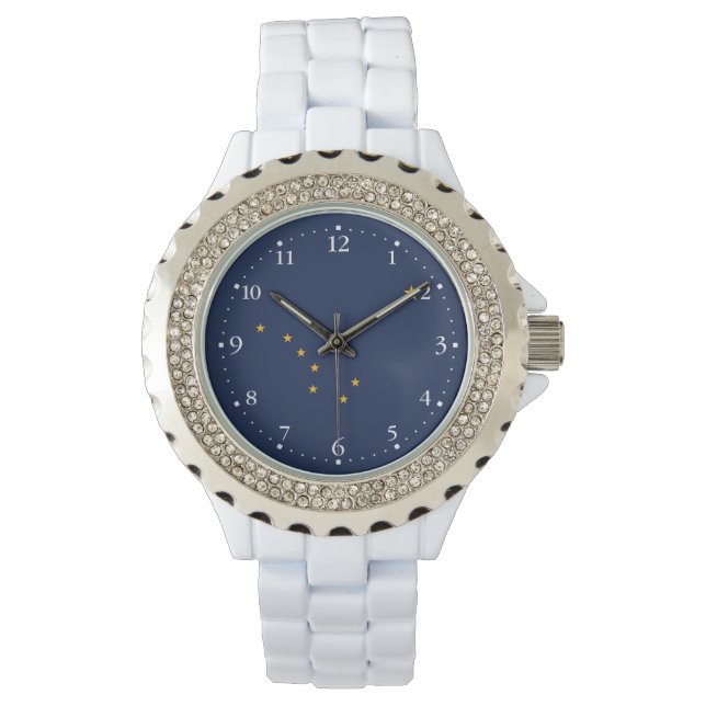 Alaska State Flag Watch Armbanduhr (Vorderseite)