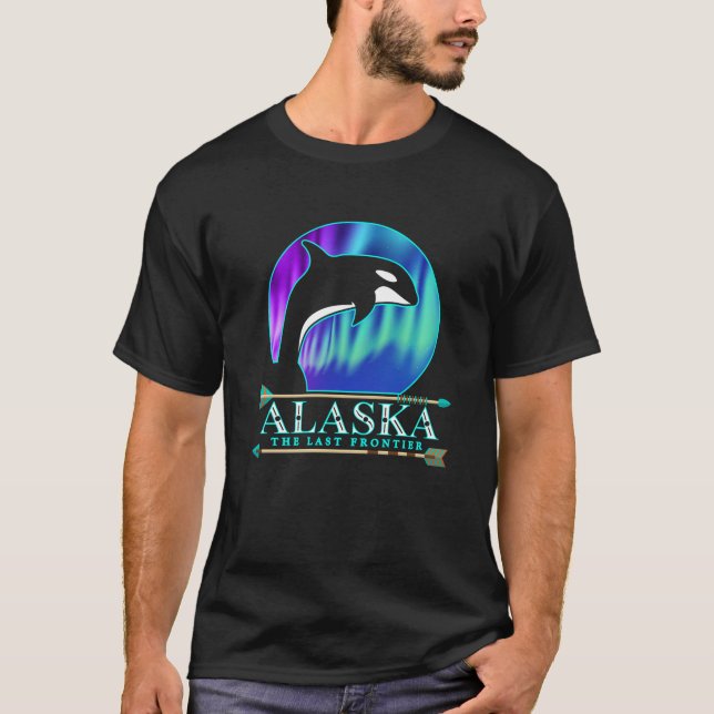 Alaska State Pride Alaska Northern Lights Alaskan  T-Shirt (Vorderseite)