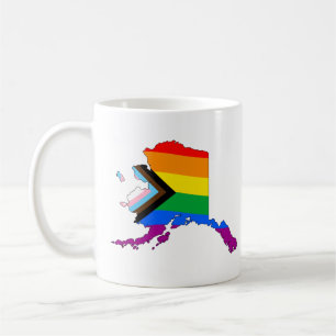 Alaska State Stolz LGBTQ Fortschritt Stolz Kaffeetasse