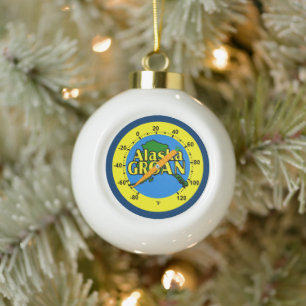 Alaska Stöhn Thermometer Keramik Kugel-Ornament