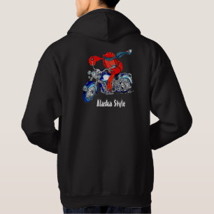 Alaska Style King Crab Motorrad Farbe gedruckt Hoodie