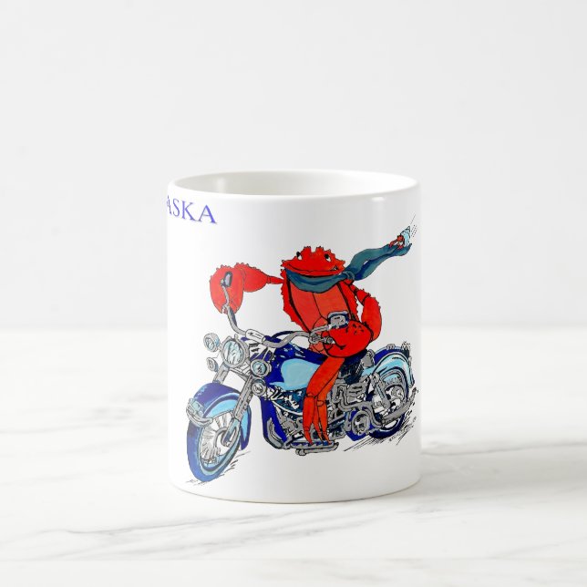 Alaska Style King Crab Motorrad Tasse (Mittel)