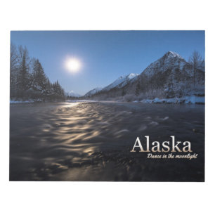 Alaska tanzt im Mondlicht Notizblock
