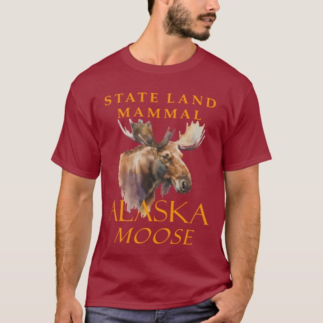 Alaska Territorium Land Mammal The Moose Artistic T-Shirt (Vorderseite)