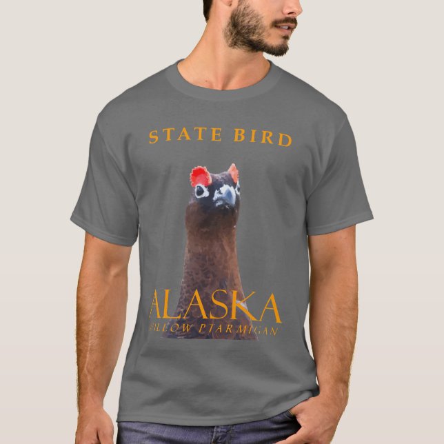 Alaska Territory Bird The Willow Grouse T-Shirt (Vorderseite)