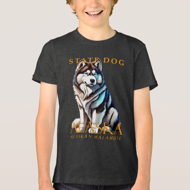 Alaska Territory Hund der Malamute Tri-Blend Shirt (Vorderseite)