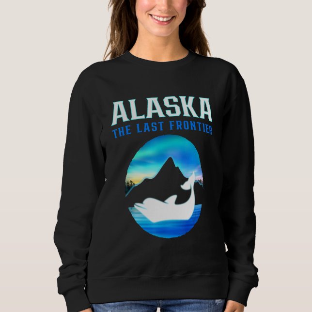 Alaska  The Last Frontier Dolphin Alaska State USA Sweatshirt (Vorderseite)