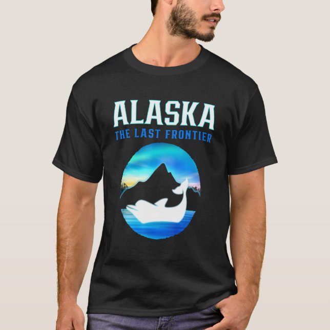 Alaska  The Last Frontier Dolphin Alaska State USA T-Shirt (Vorderseite)