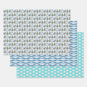 Alaska-Tiere Feiertags-Geschenkpapier  Geschenkpapier Set