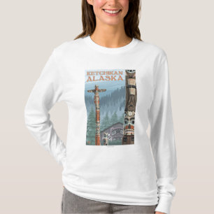 Alaska-Totempfähle - Ketchikan, Alaska T-Shirt