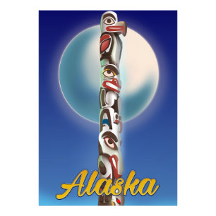 Alaska Totempfeiler Reise Druck