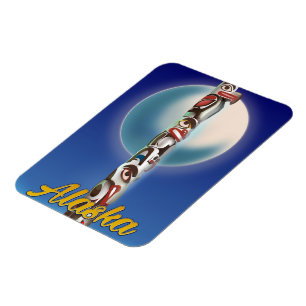 Alaska Totempole Reise Druck Magnet